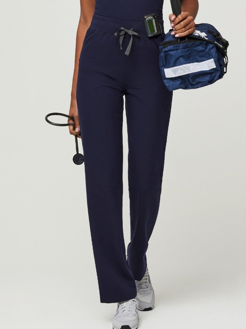 FIGS Catarina Scrub Pants Navy Blue Straight Leg Medical Workwear Size Large